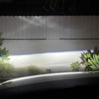 Cayenne 958.2 Matrix LED Headlight lighting on white fence